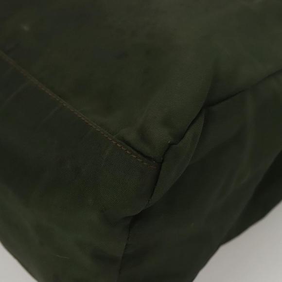 PRADA Hand Bag Nylon Khaki Silver Auth bs25012 - Picture 11 of 16